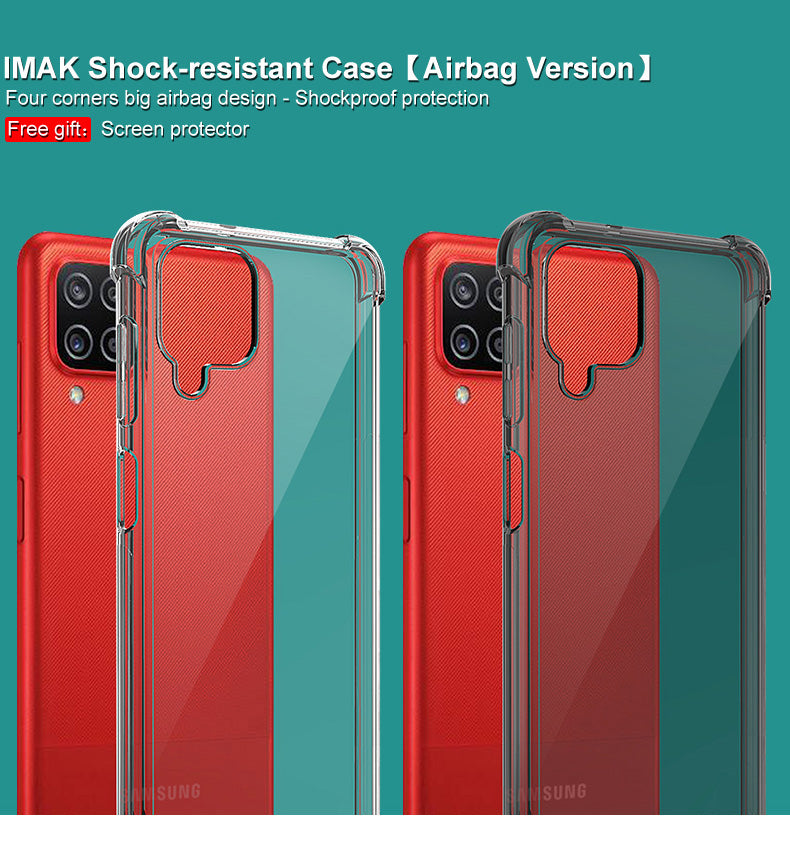 IMAK Full Coverage Shock-Absorbed TPU Case with Screen Protector Film for Samsung Galaxy A12 - Transparent IMAK Full Coverage Shock-Absorbed TPU Case with Screen Protector Film for Samsung Galaxy A12 - Transparent